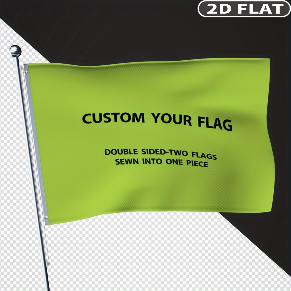 Sewing Custom - Banderas Personalizadas 2D Planas de Doble