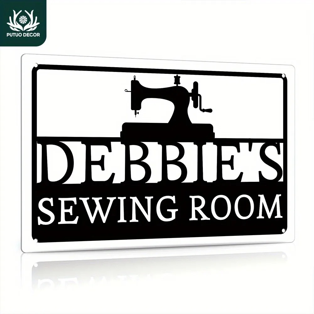 Sewing Custom - Letrero Metálico Personalizado para Cuarto de