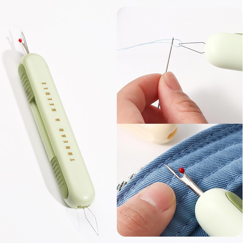 Seam Ripper Tool - Enhebrador de agujas 2 en 1,