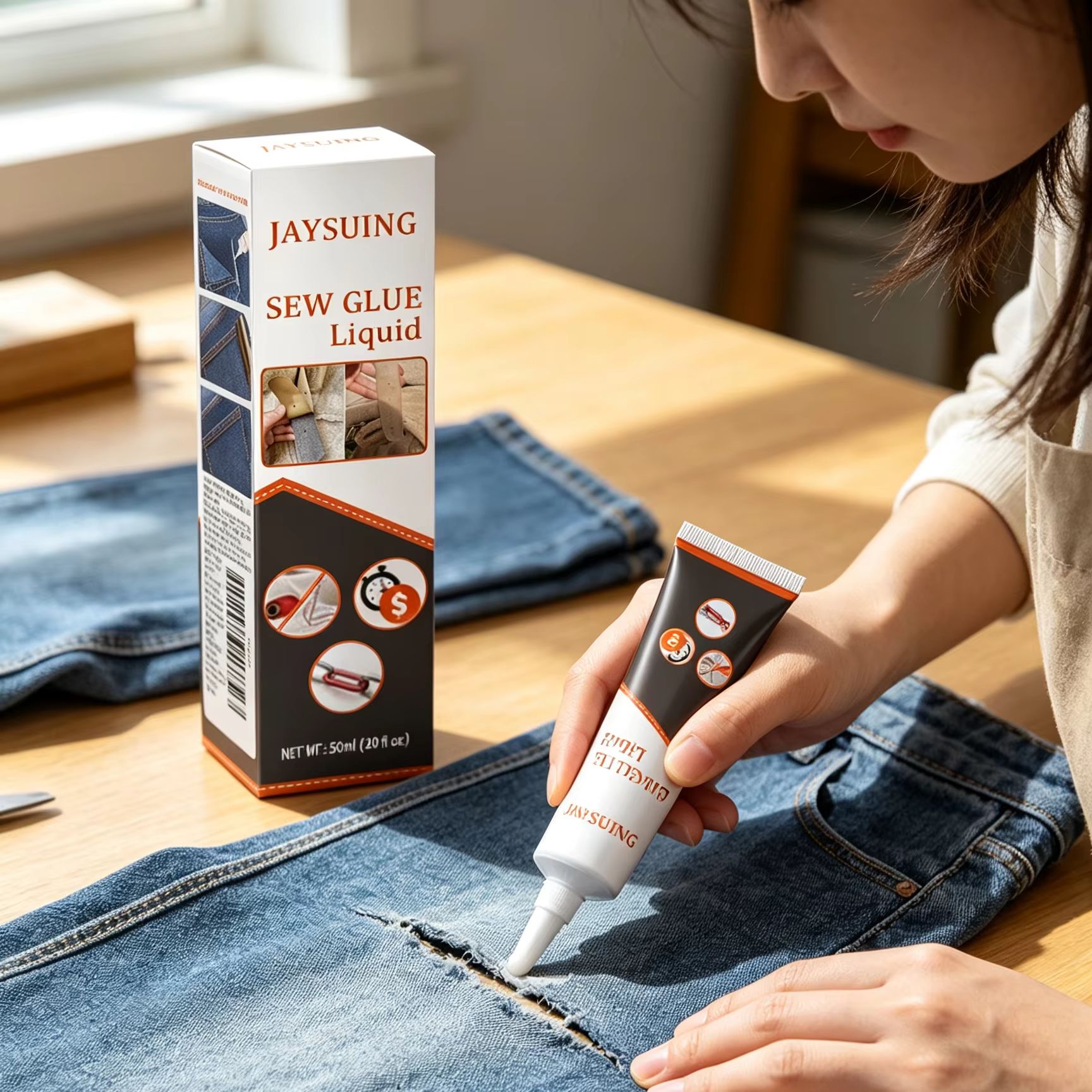 Sewing Repair - Pegamento Jaysuing para Reparación de Ropa,