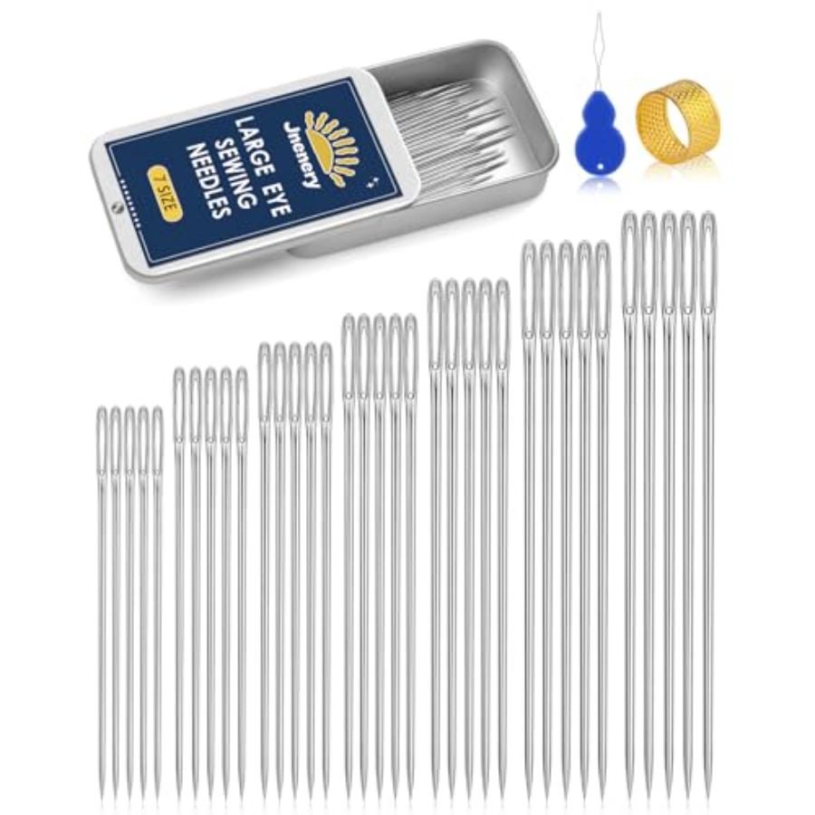 Sewing Repair - Agujas de coser de ojo grande,