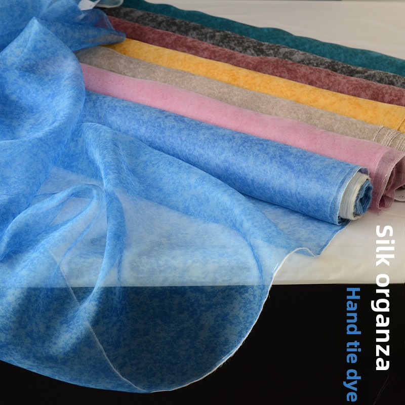 Tela de organza de seda con ef - Sewing Tie Dye reseña y precio