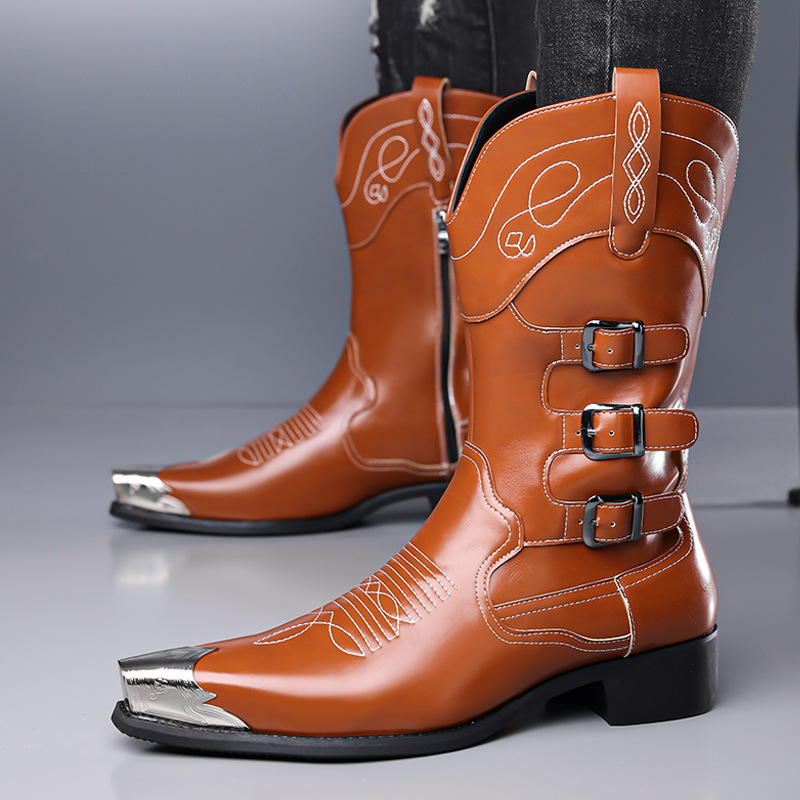 Botas Altas de Cuero Patentado - Sewing Embroidery Fabric reseña y precio