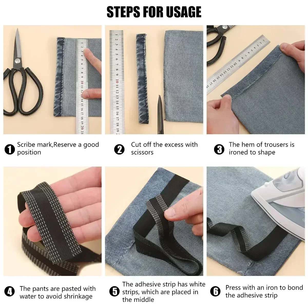 78,74 pulgadas pantalones bord - Interfacing Iron On reseña y precio