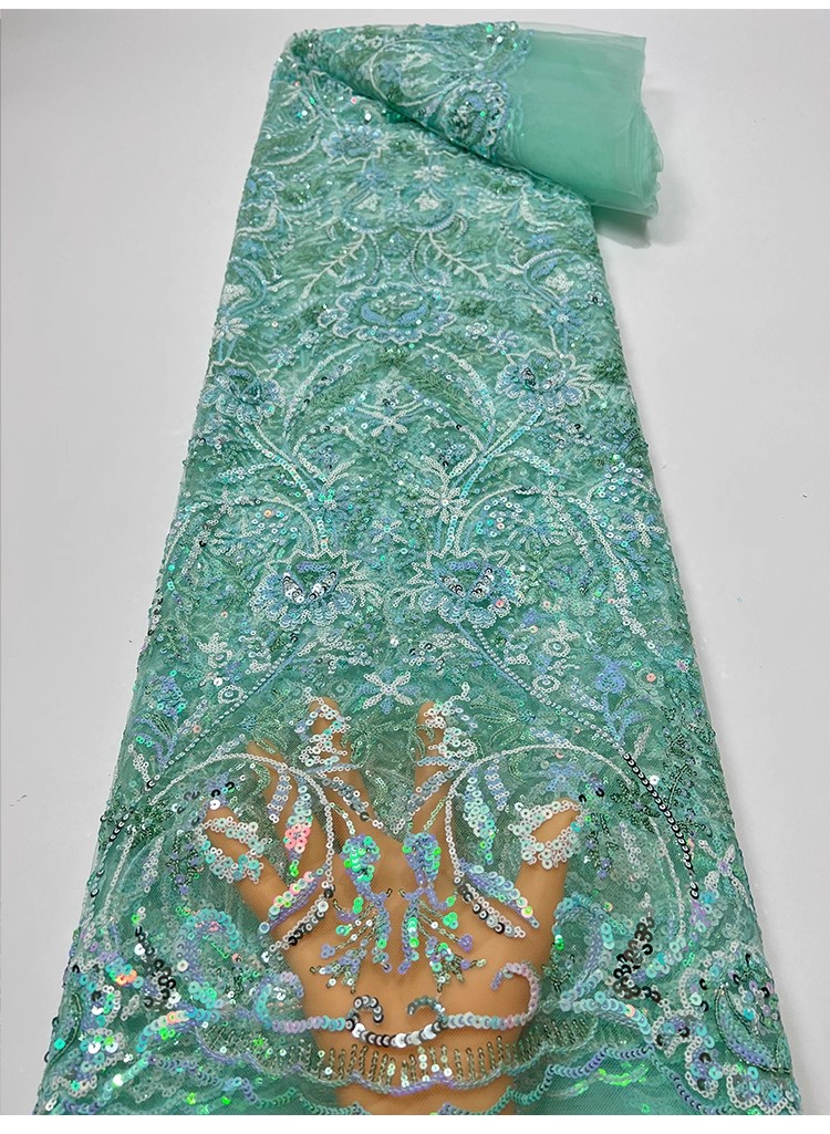 Tela de gasa brillante con bor - Sewing Embroidery Fabric reseña y precio