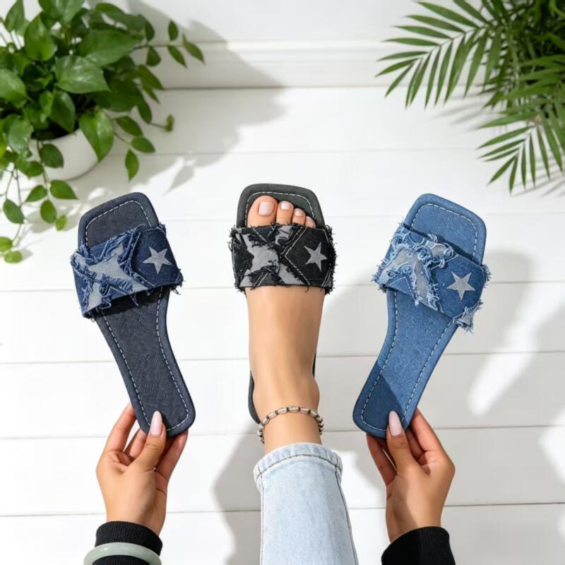 Sandalias Planas de Mezclilla  - Sewing Custom reseña y precio